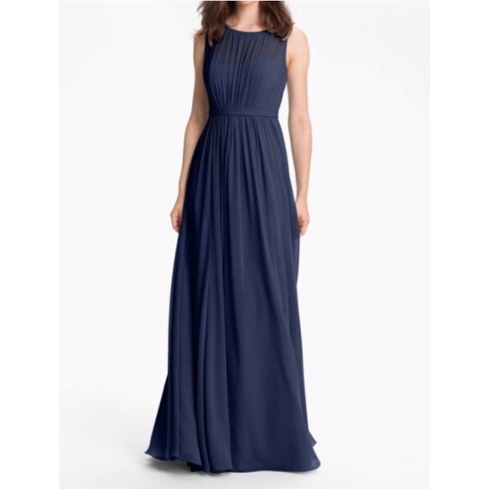 Jenny Yoo Vivienne Pleated Chiffon Gown